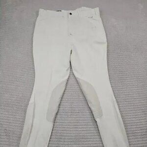 NWOT Ariat Pro Series Riding Pants Mens 38R Olympia Front Zip White Breeches